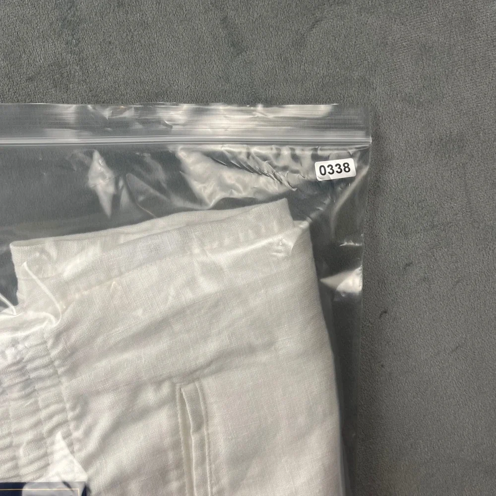 Polo Ralph Lauren Prepster Shorts L White 100% Linen Classic Fit 6